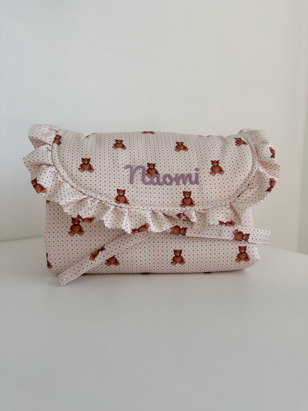 Fasciatoio da viaggio Teddy Dots
