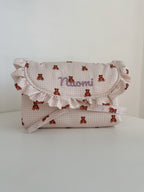Fasciatoio da viaggio Teddy Dots