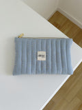 Pochette Baby blue glitter - pronta consegna