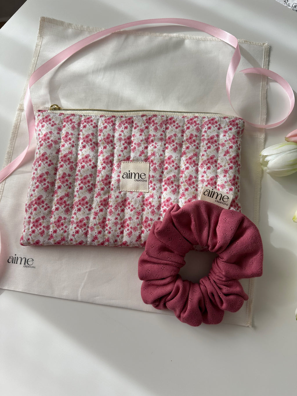 Box regalo pochette + scrunchies