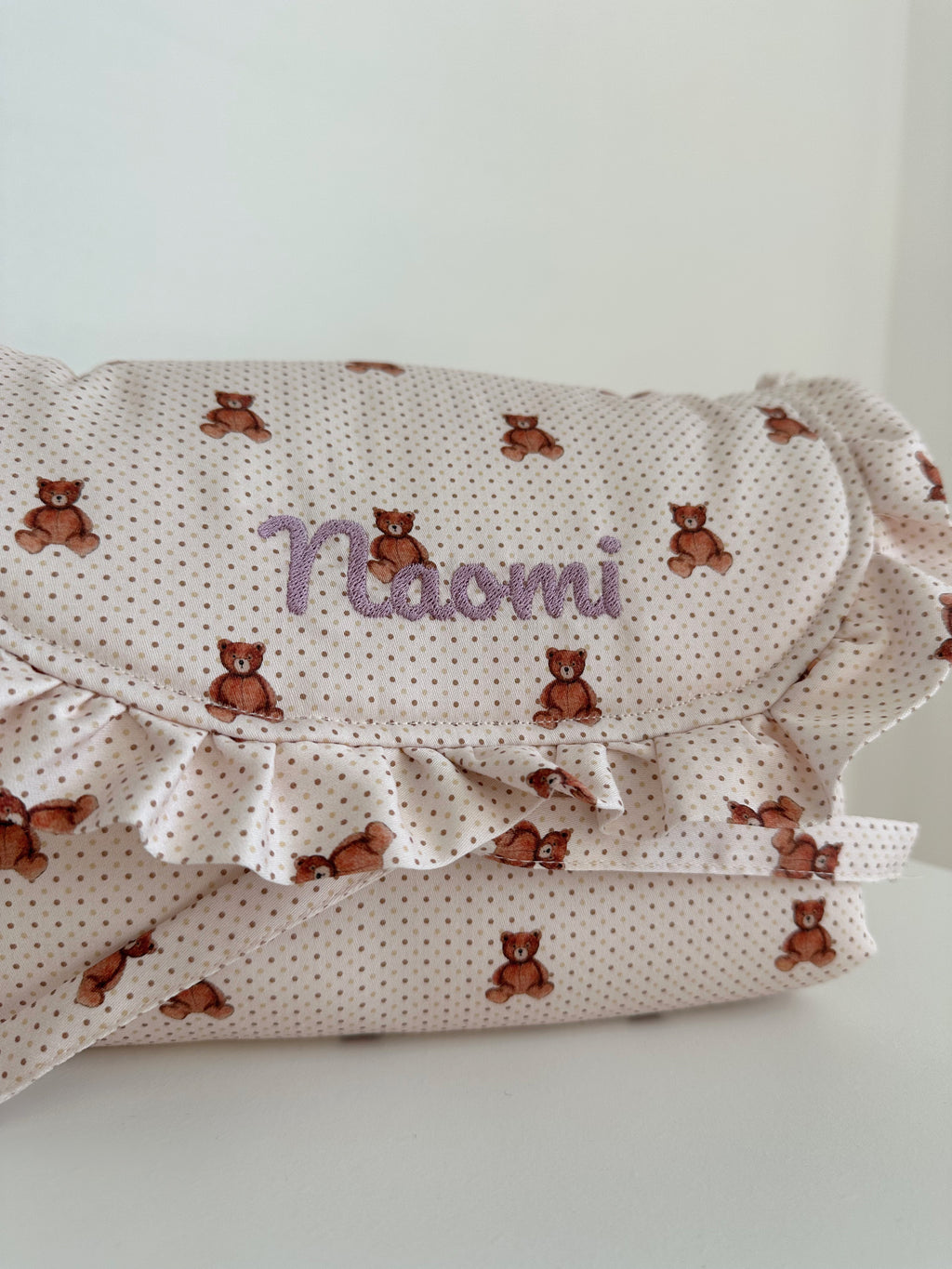 Fasciatoio da viaggio Teddy Dots