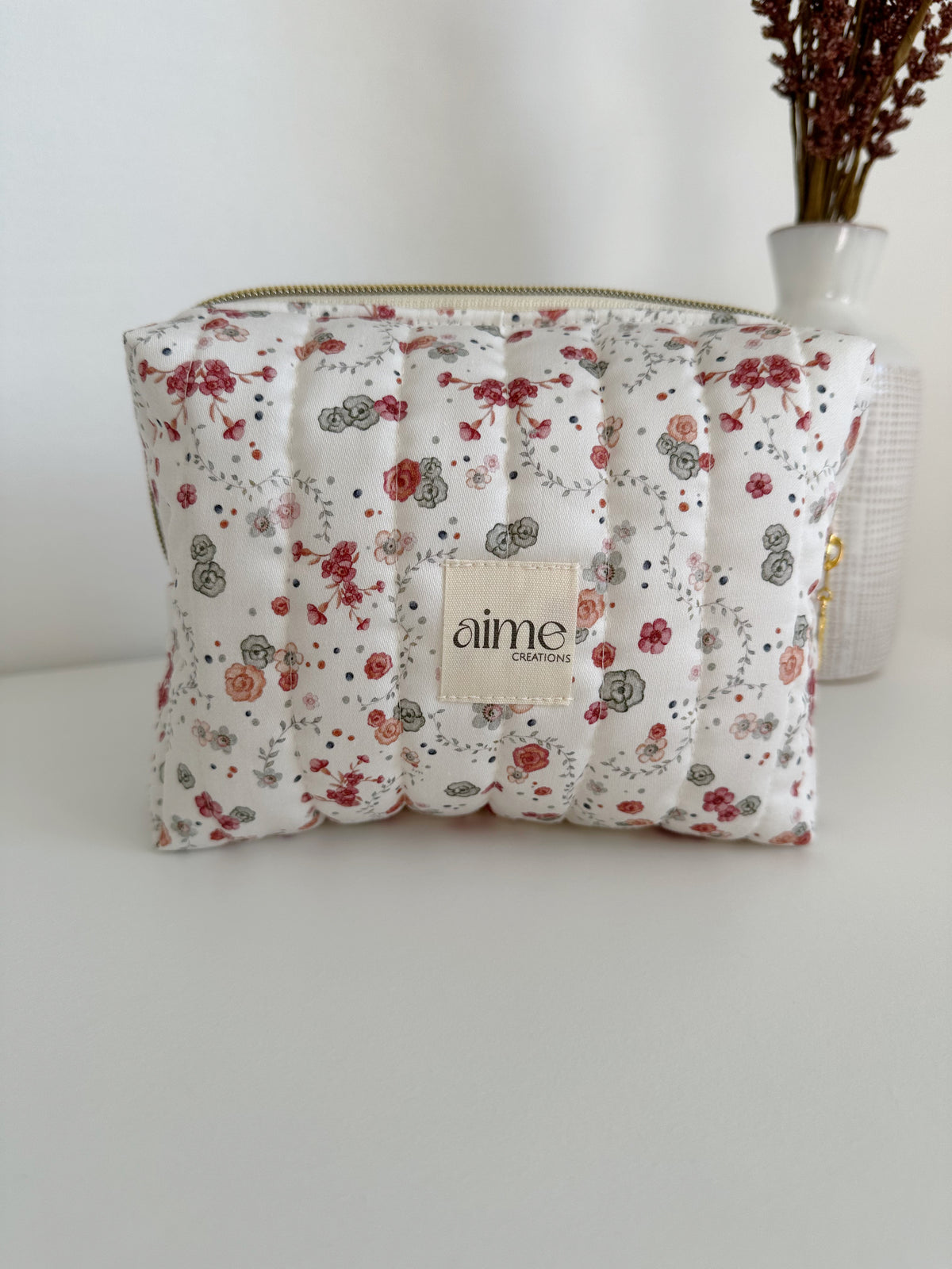 beauty case con fiori 