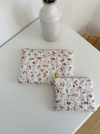 pochette artigianale con fiori autunnali