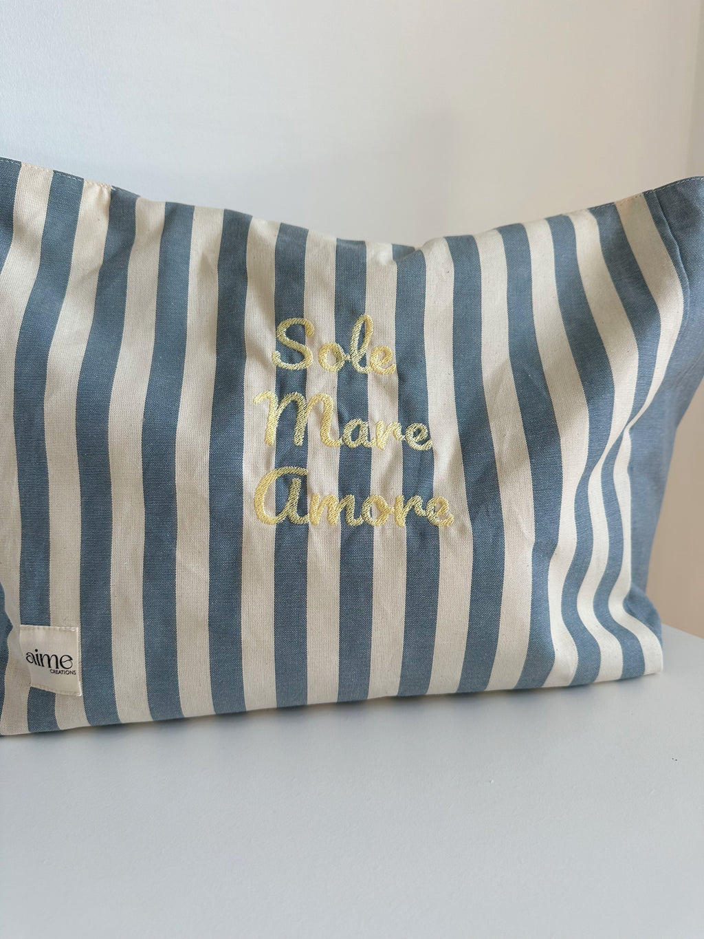 Borsa mare Riviera righe denim