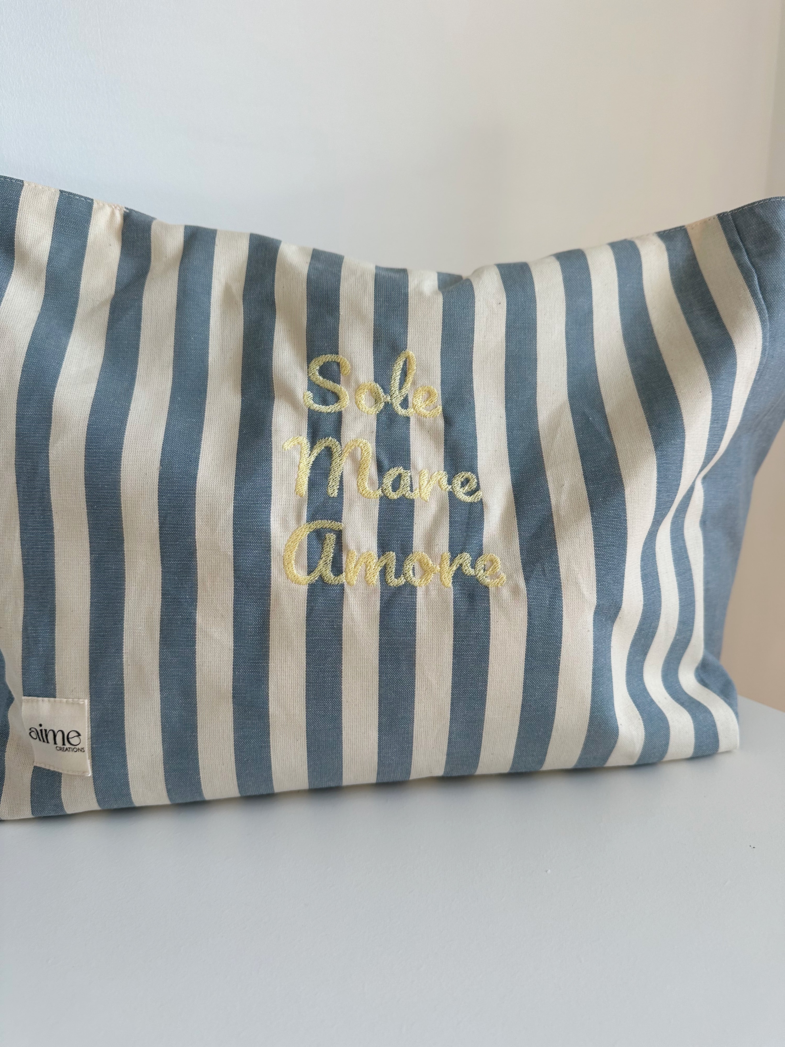 Borsa mare Riviera righe denim