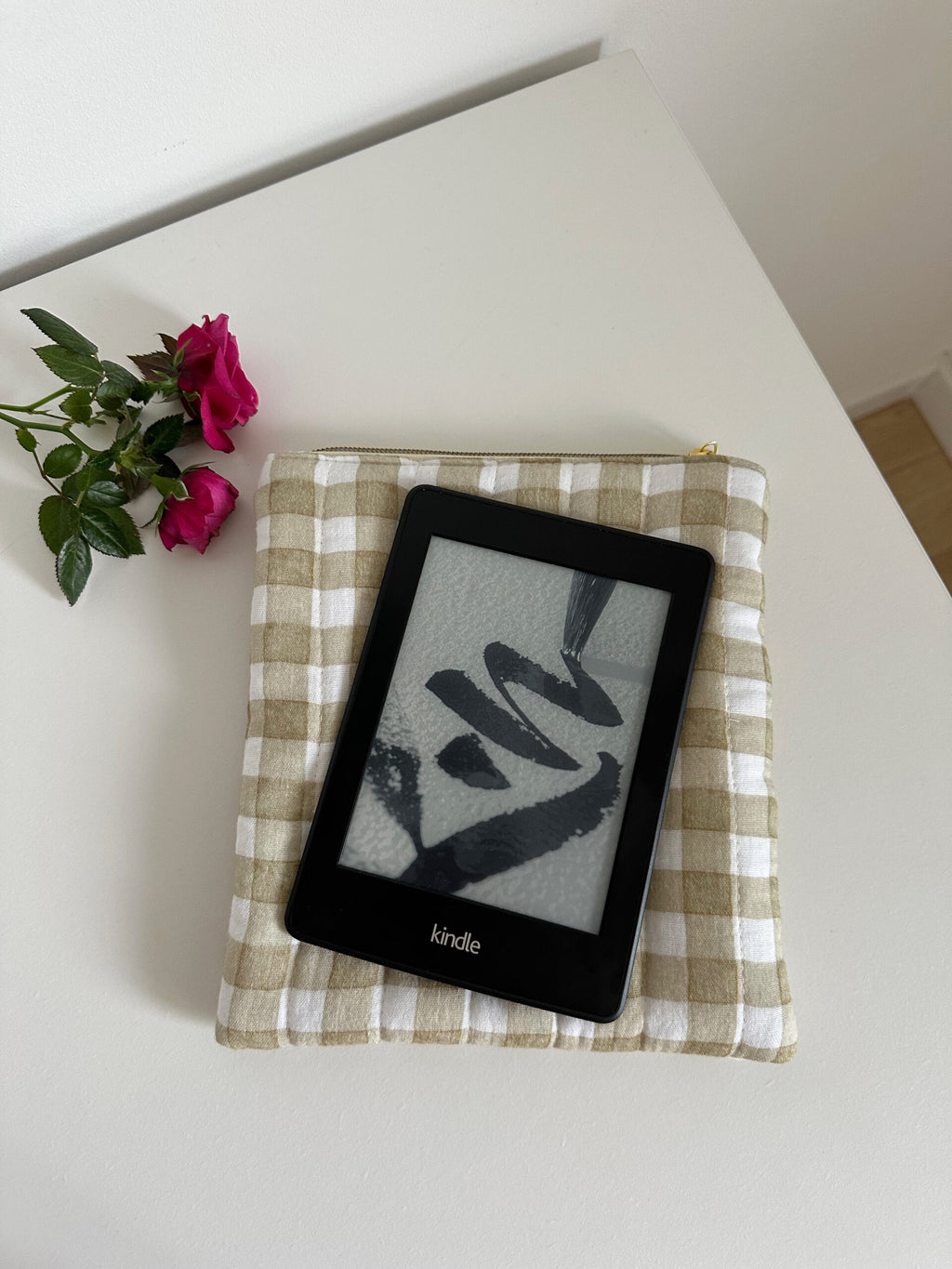 Custodia Ebook reader quadretto verde - pronta consegna