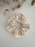 Scrunchies Ribbed fiori senape
