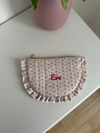 pochette con volant foglie autunnali con ricamo nome