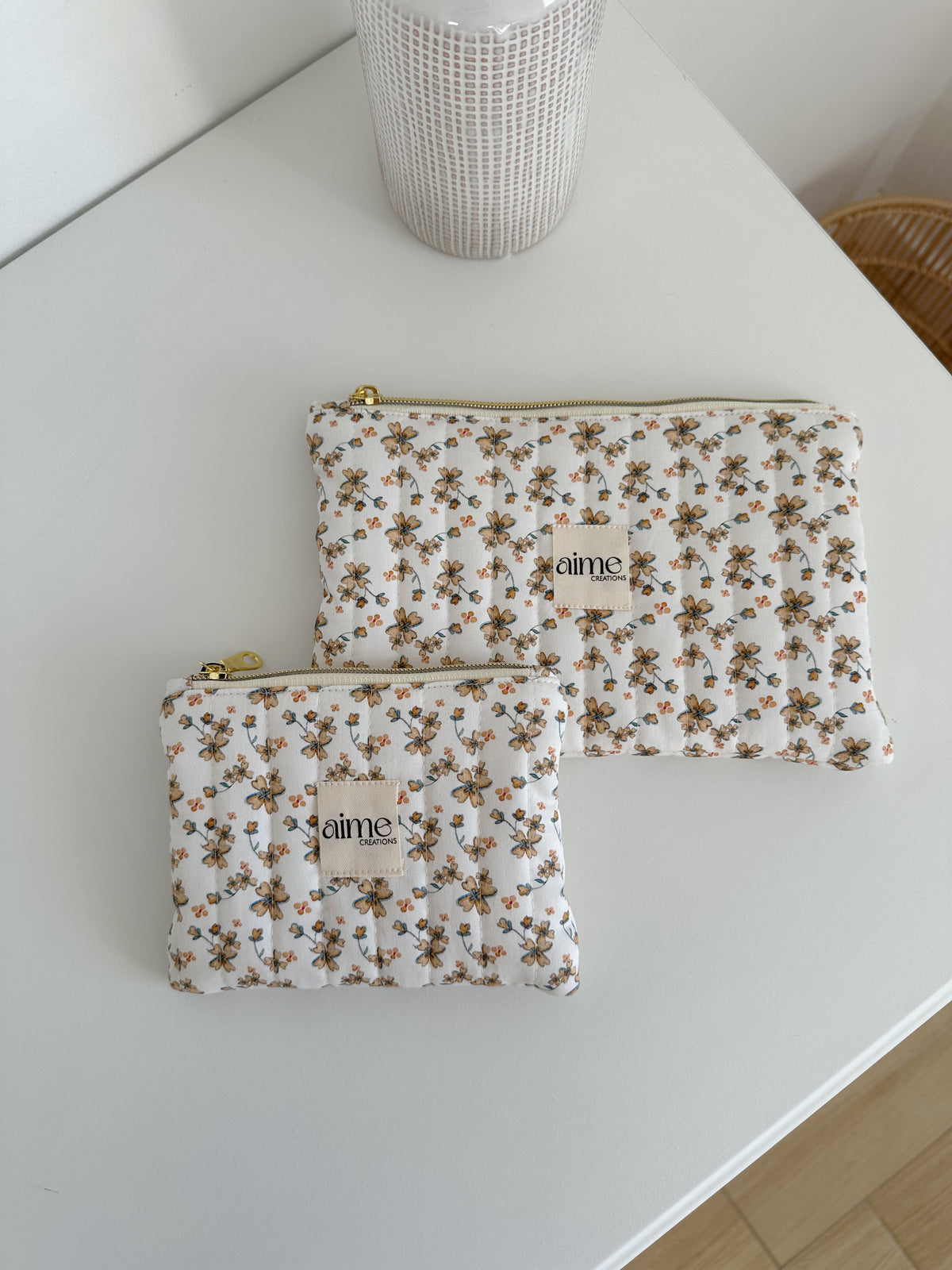 pochette standard e mini artigianale e personalizzabile dal motivo floreale