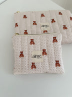 pochette artigianale mini con pois e orsetti