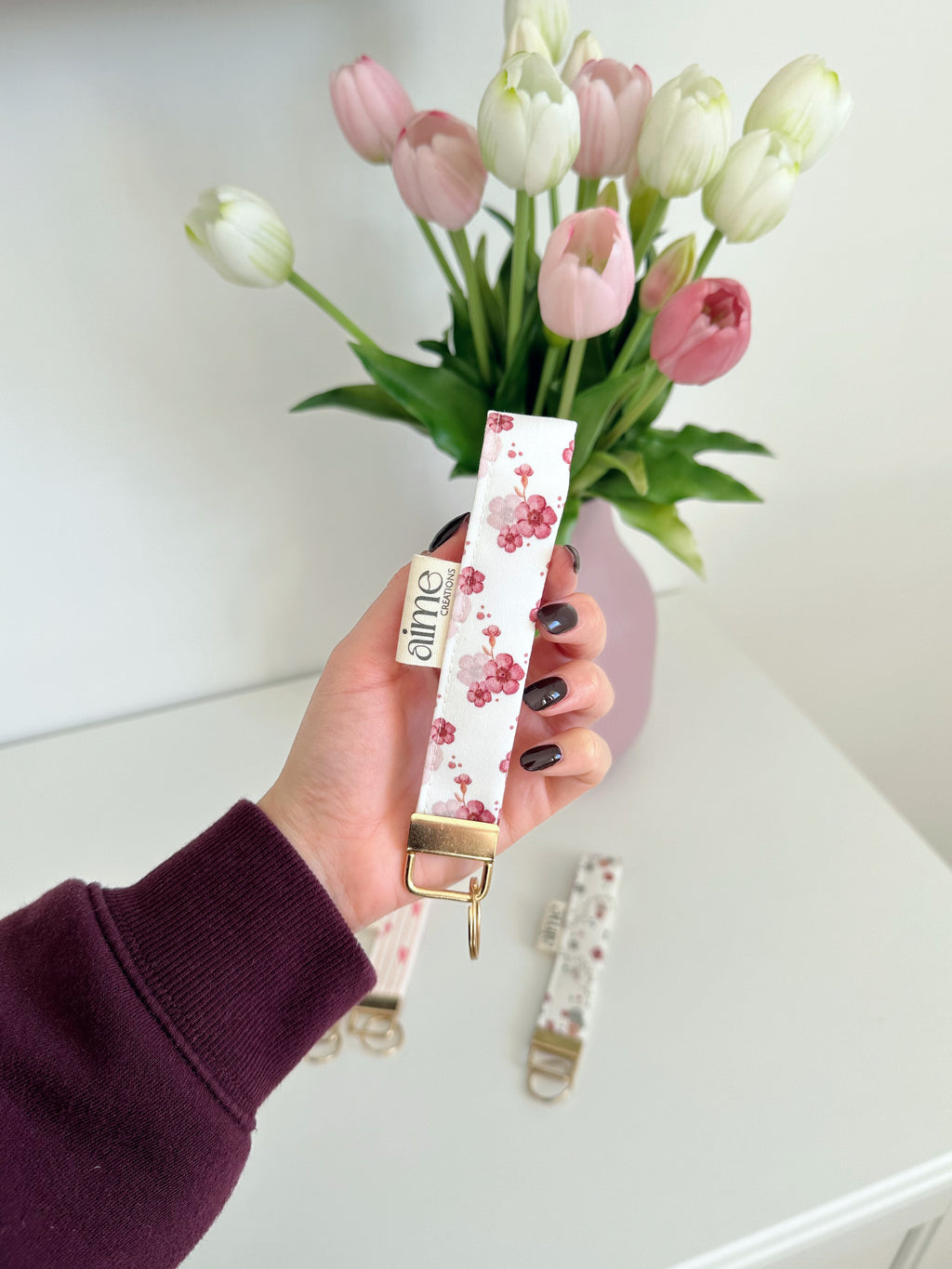portachiavi fiori artigianale e personalizzabile