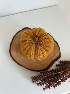 zucca artigianale per decorare la casa al colore caramello